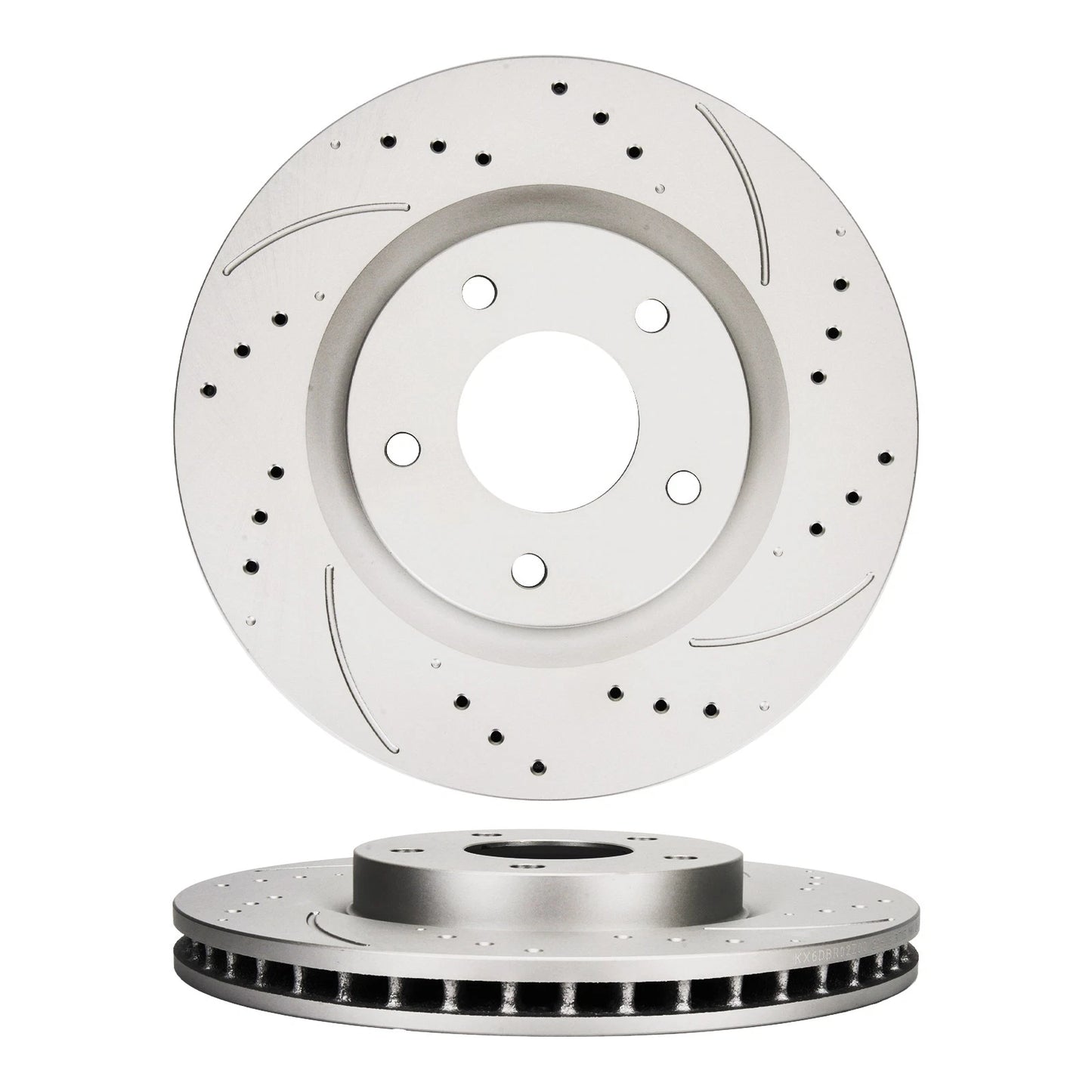 Front Set Drilled & Slotted Brake Rotors for Nissan Rogue & Sentra (2007–2013)