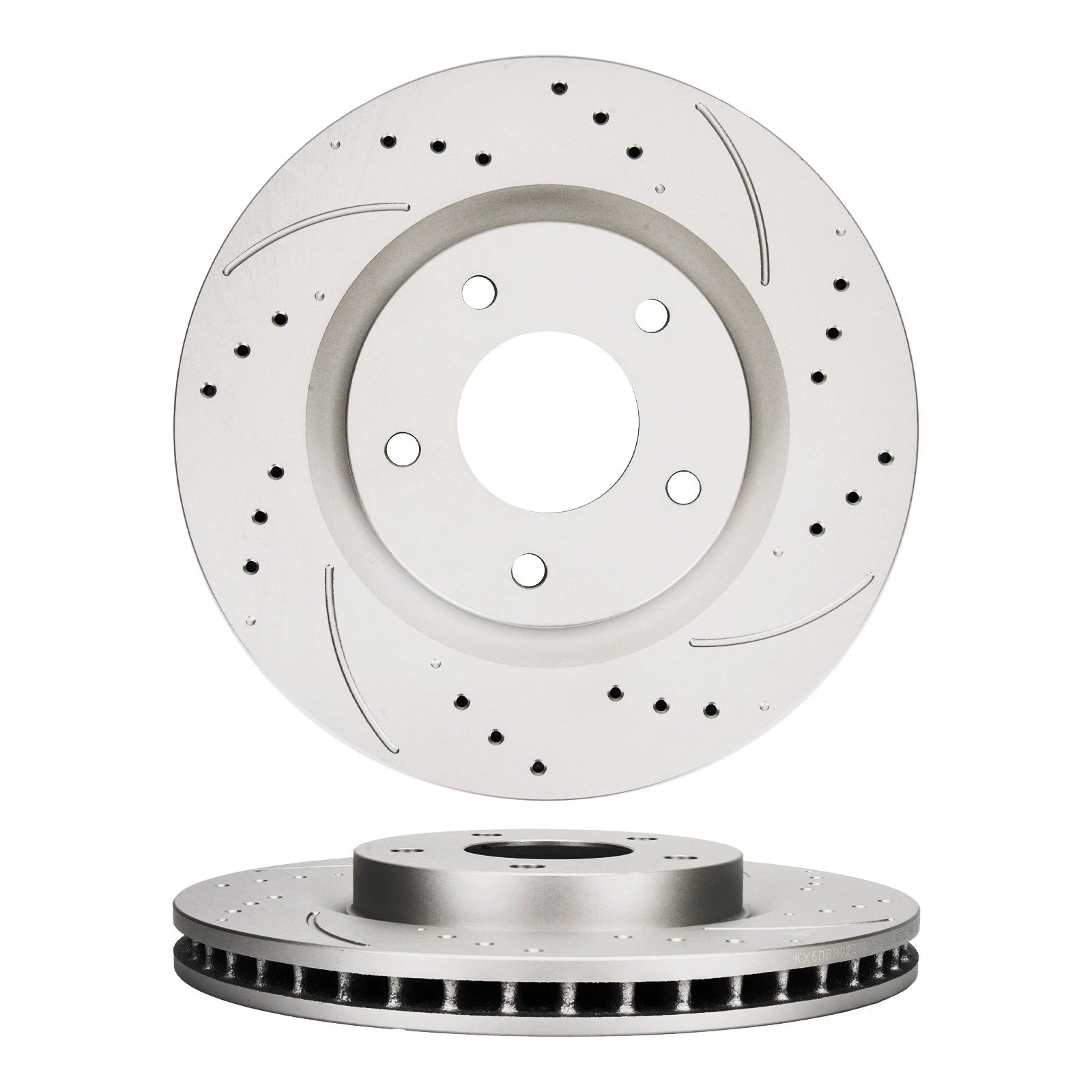 Front Set Drilled & Slotted Brake Rotors for Nissan Rogue & Sentra (2007–2013)