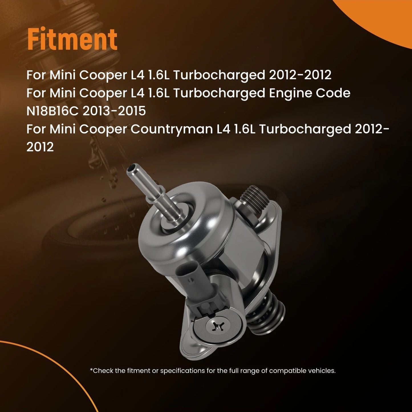 High Pressure Pump for Mini Cooper S R58 R59 (2012–2015) 1.6L