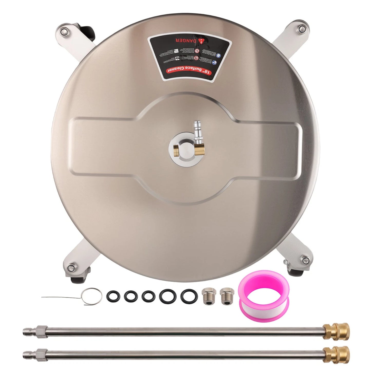 4000 PSI 18" Pressure Washer Surface Cleaner for Stainless Steel Dual Nozzle Wand (2000–2000)