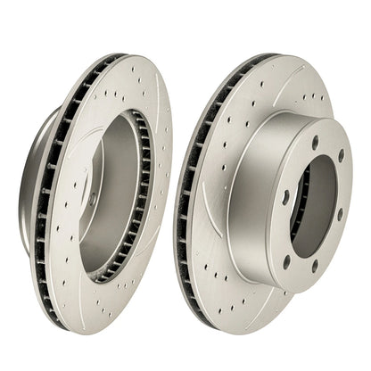 Front Vented Drilled Slotted Brake Rotors for Toyota Tacoma 1995–2003 (and 4Runner 1997–2002)
