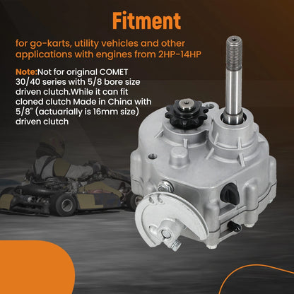 Forward Reverse Gearbox for Go Kart Fits 2HP–14HP Engine (4-Stroke)