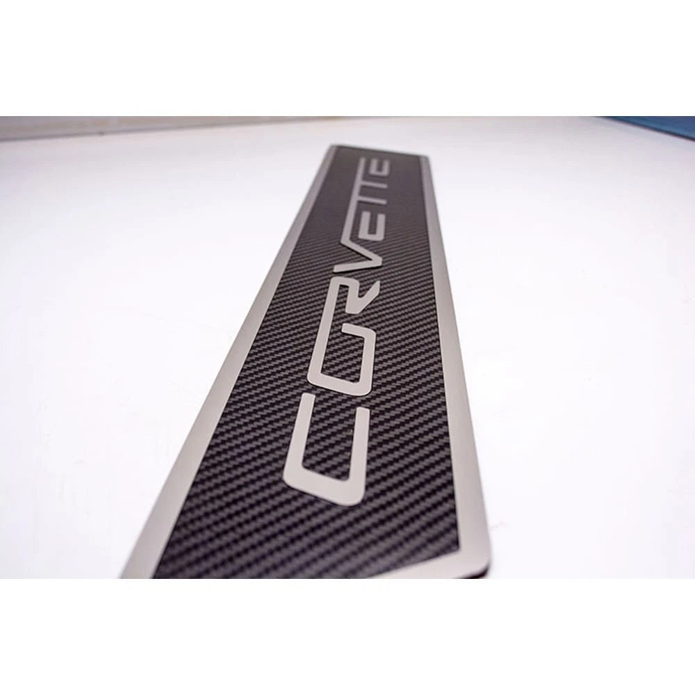 Carbon Fiber Outer Door Sills with Corvette Inlay for 2005–2013 Chevy Corvette