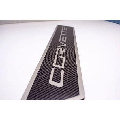 Carbon Fiber Outer Door Sills with Corvette Inlay for 2005–2013 Chevy Corvette