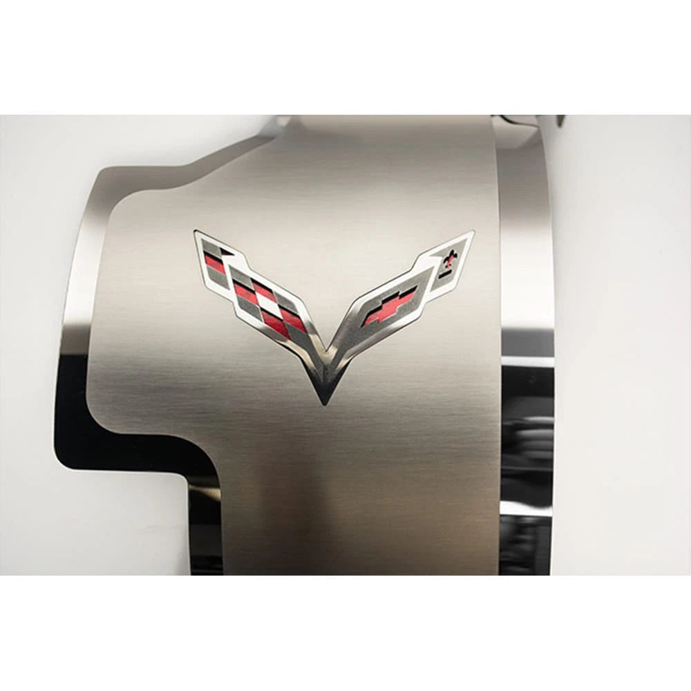 Alternator Cover Replacement with Green Carbon Fiber Inlay for 2014-2019 Corvette
