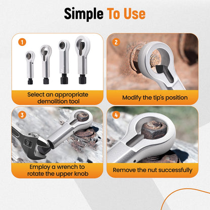 Durable Steel Nut Splitter Kit for Universal (9–27mm) (2024–2024)