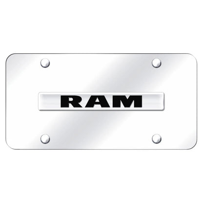 Chrome Name on Chrome License Plate - Officially Licensed for Dodge RAM