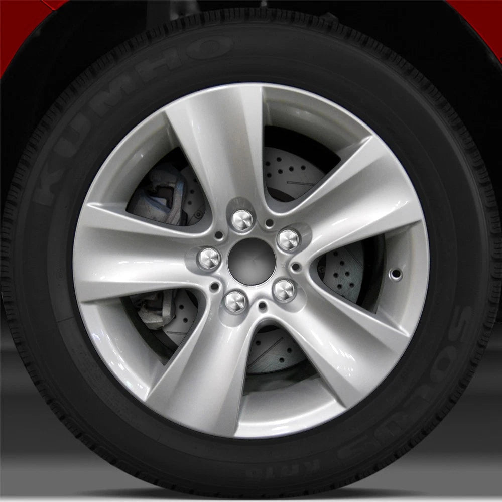 17x8 Factory Wheel (5 Spoke Bright Medium Silver Full Face) for 2011-15 BMW 535i