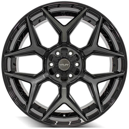 22 in Gloss Black Wheel with Brushed Face for 2001–2007 Toyota Sequoia