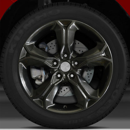 19x7 Factory Wheel (Hyper Dark Smoked Silver Full Face Bright) for Dodge Journey