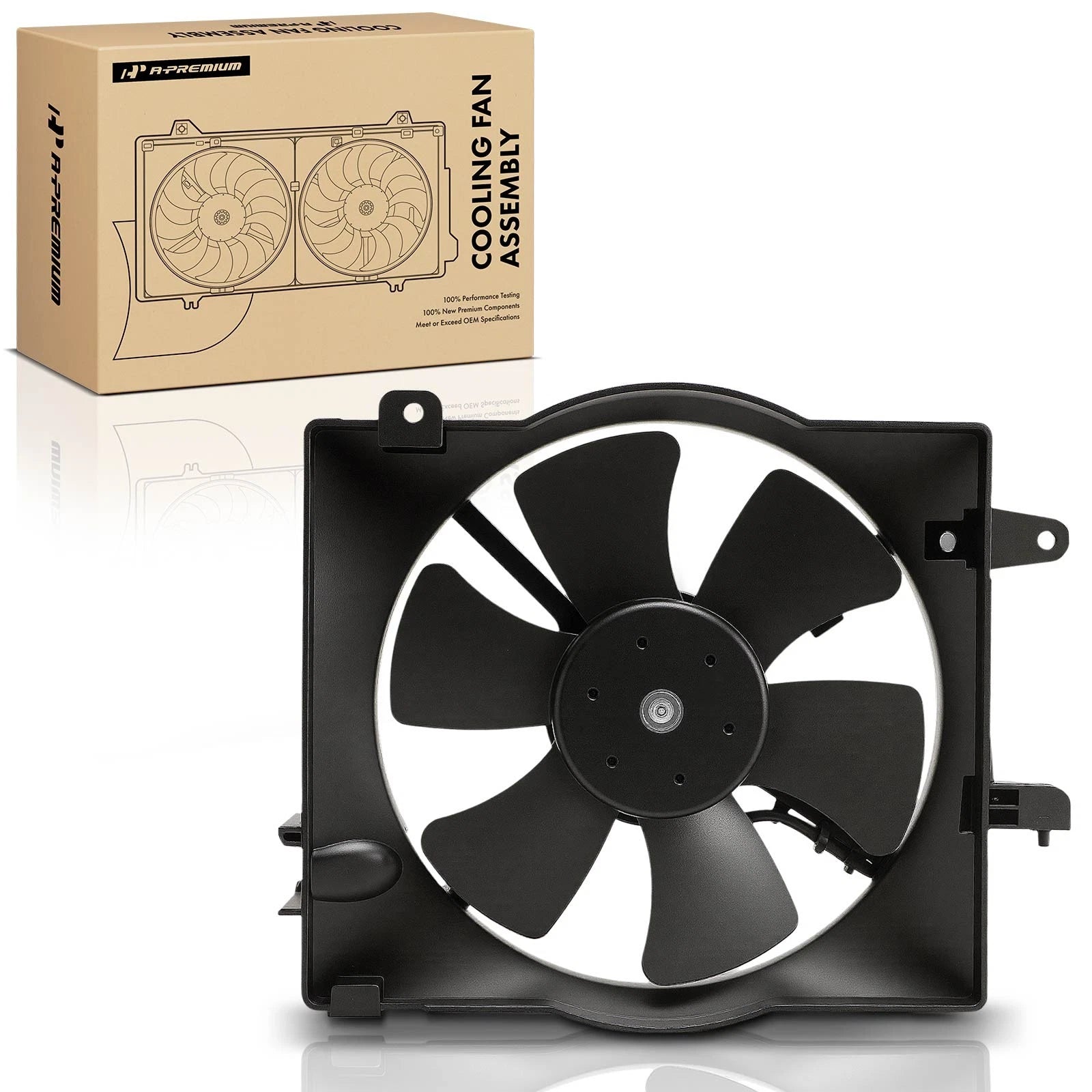 Cooling Fan Assembly with Shroud for Chevy Aveo 2005–2008