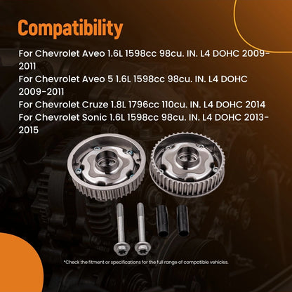 Camshaft Adjusters Intake & Exhaust for Chevrolet Cruze Sonic (2011–2019)