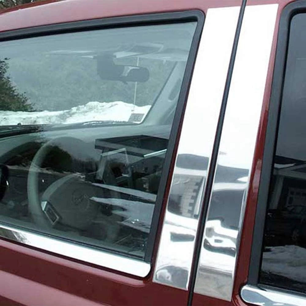 Luxury FX Chrome Pillar Post Trim 4pc for Jeep Commander (2006–2010)