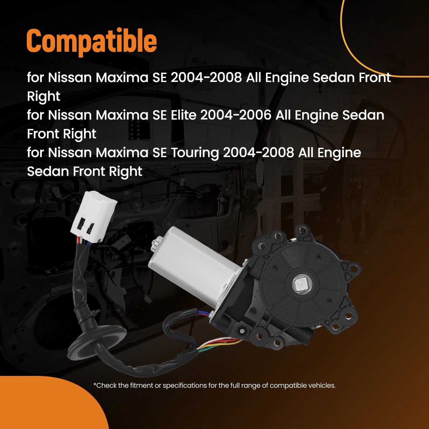 Front Right Electric Window Lift Motor for Nissan Maxima (2004–2008)