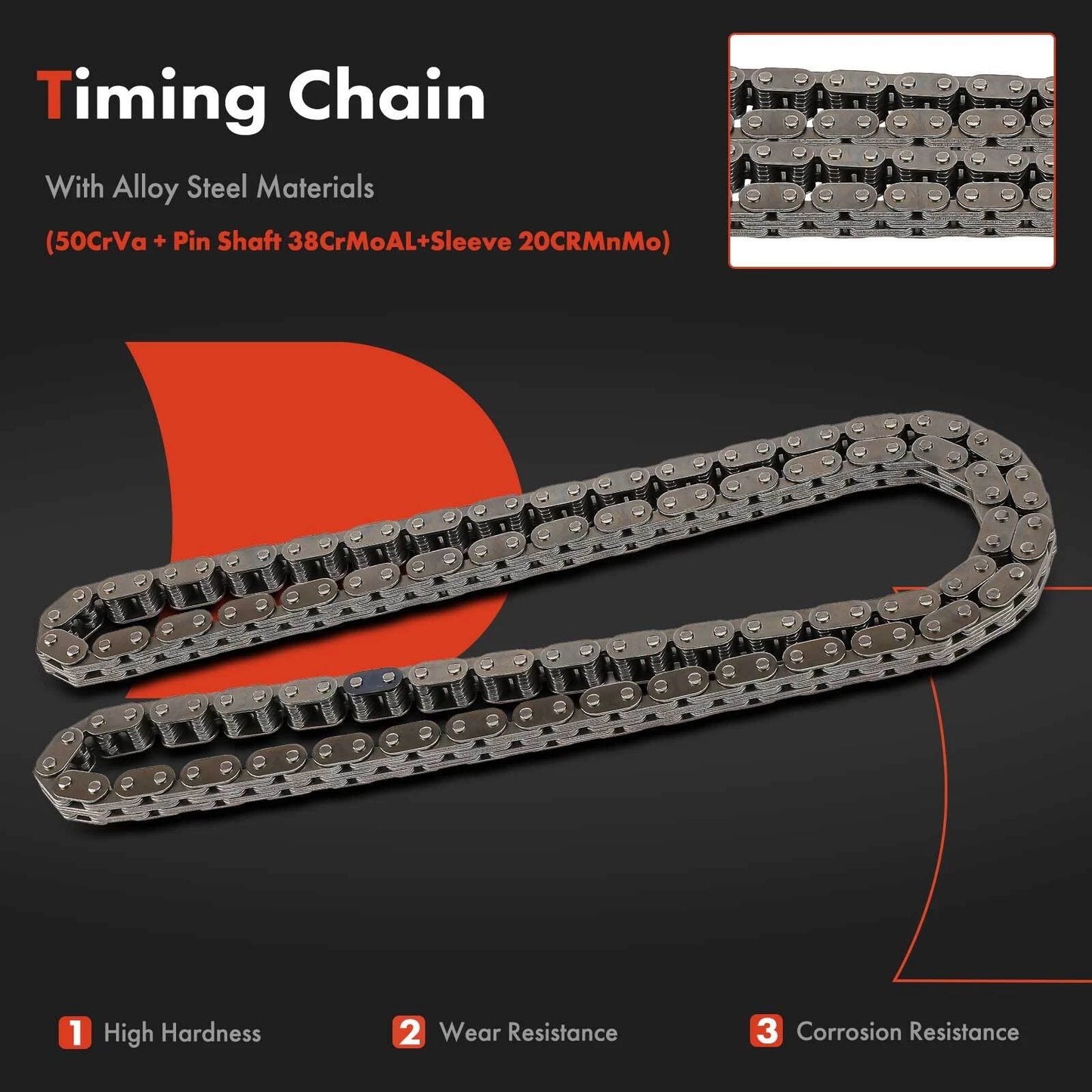 6X Timing Chain Kit for Chevy Malibu, Cavalier, Pontiac (1997–2002)
