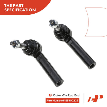 8x Front Control Arm Tie Rod Ends for Chevy Silverado 1500 (2007–2013)