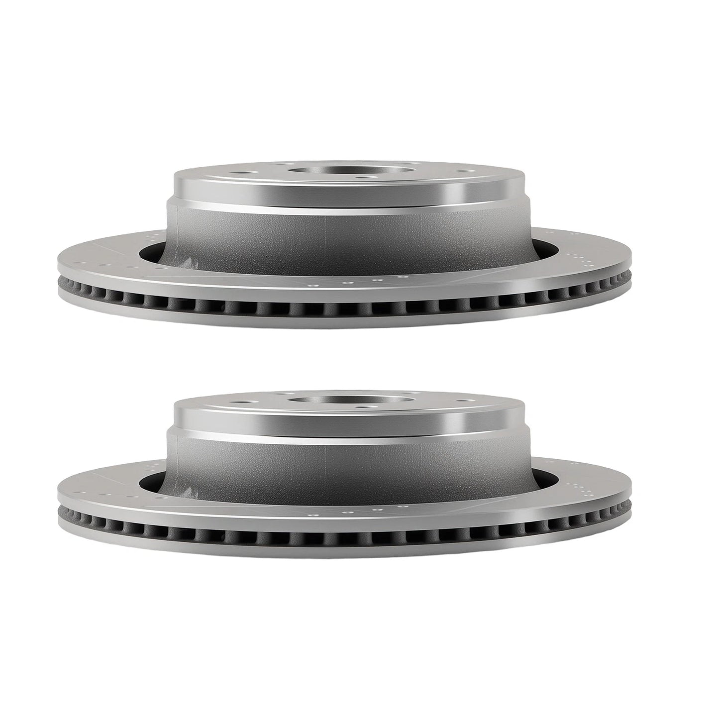 Drilled & Slotted Rear Brake Rotors Kit for Chrysler Aspen (2007–2009)