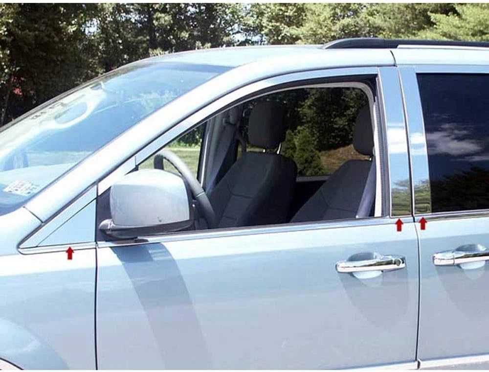 Luxury Chrome Pillar Post Trim for Chrysler Town & Country (2008–2016)