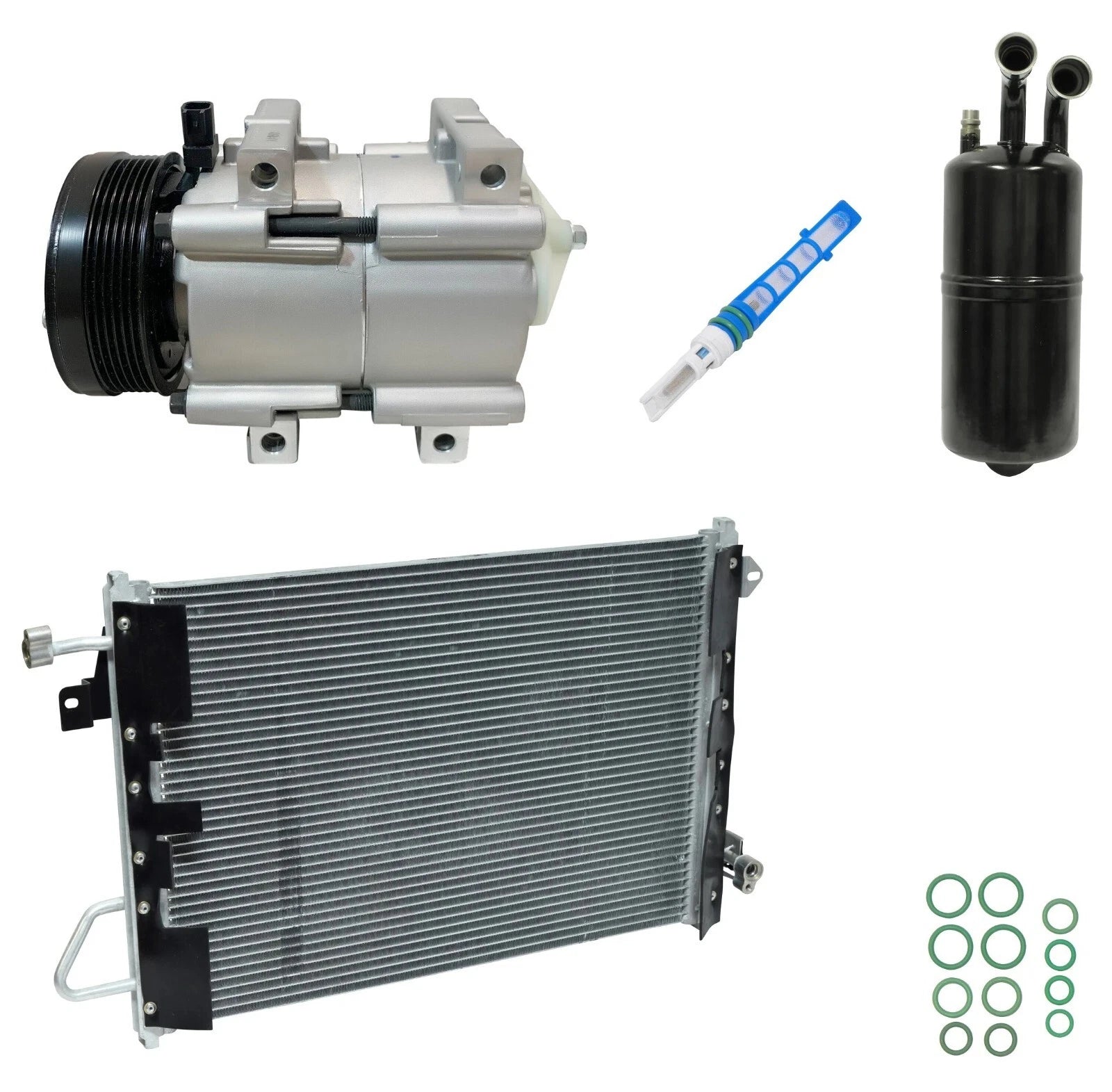 AC Compressor Kit With Condenser for Ford Mustang 4.0L (2009–2010)