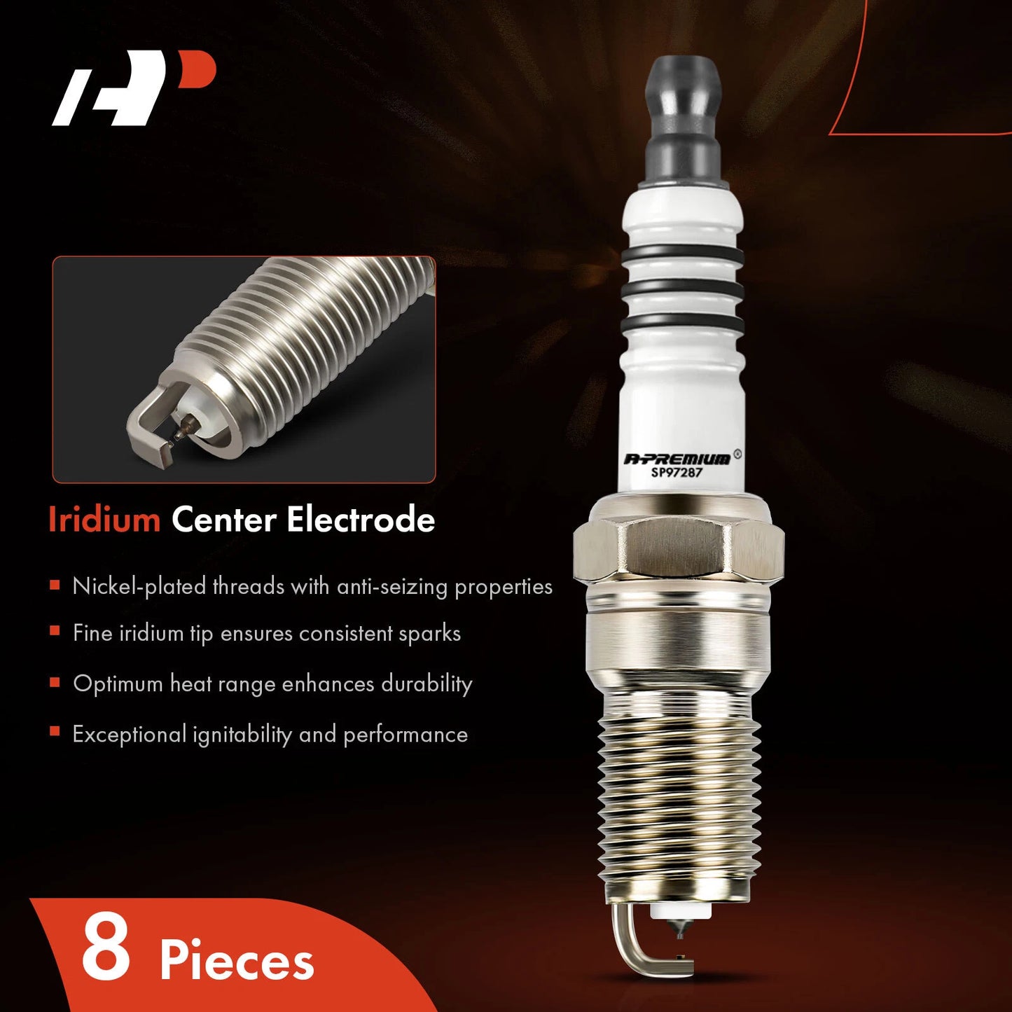 8x Iridium Platinum Spark Plugs for Ford F-150 (1993–1995, 1997–2010)