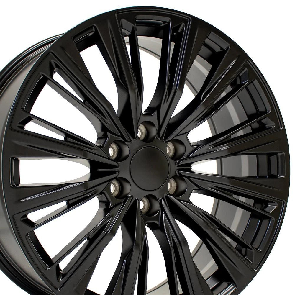 22" Satin Black 2WD Wheel for 1988-2000 Chevy C2500 - RVO4702
