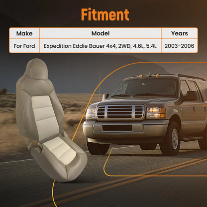 Front 2x Top & 2x Bottom Seat Covers for Ford Expedition Eddie Bauer (2003–2006)
