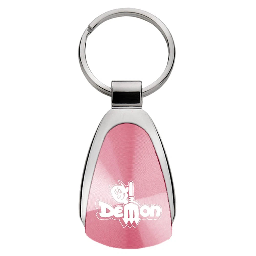 Demon on Pink Teardrop Keychain - Officially Licensed for Dodge Challenger