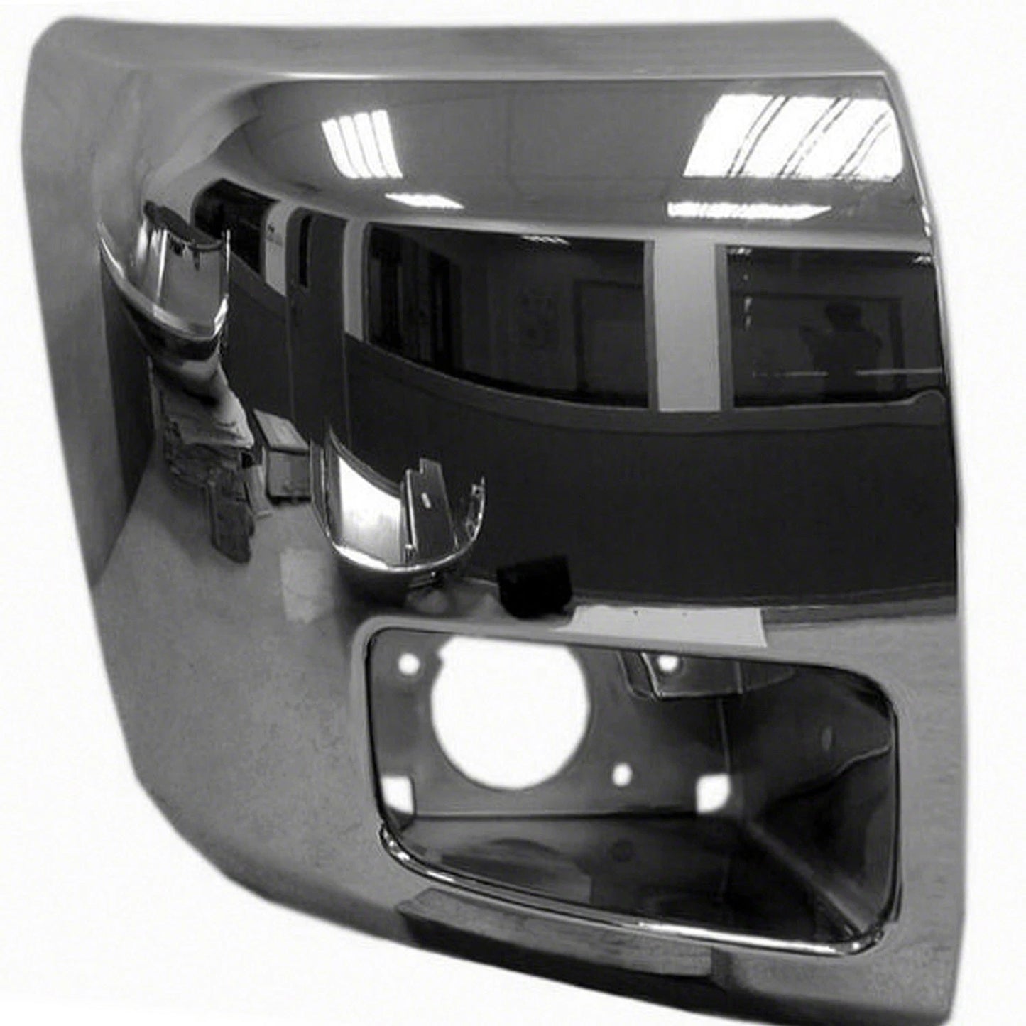 Chrome Passenger Side Front Bumper End Replacement for Chevrolet Silverado (2014–2019)