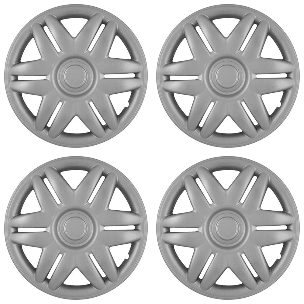 15" 12 Spoke Push-on Silver Wheel Cover Hubcaps for 2000-2001 Toyota Camry