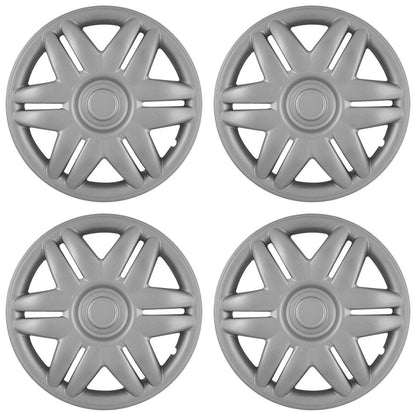 15" 12 Spoke Push-on Silver Wheel Cover Hubcaps for 2000-2001 Toyota Camry