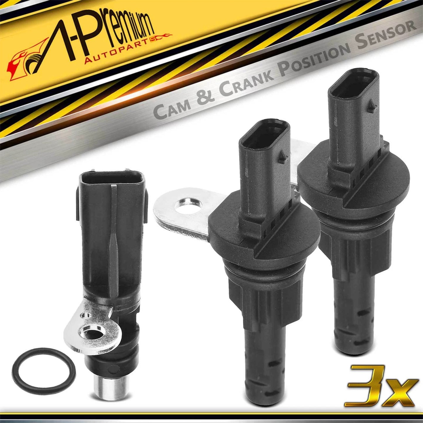 Crankshaft & 2X Camshaft Position Sensors for Jeep Grand Cherokee (2008–2009)