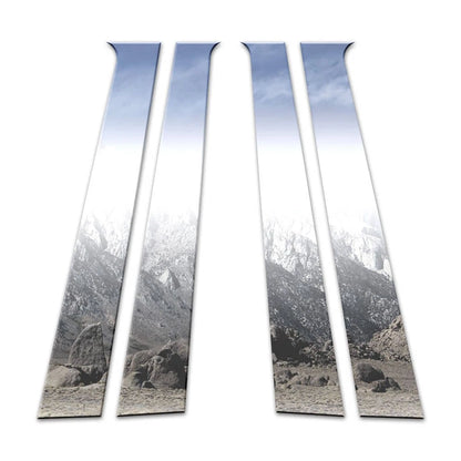 4Pc Chrome Pillar Post Covers Replacement for Chevy Aveo Sedan (2009–2011)