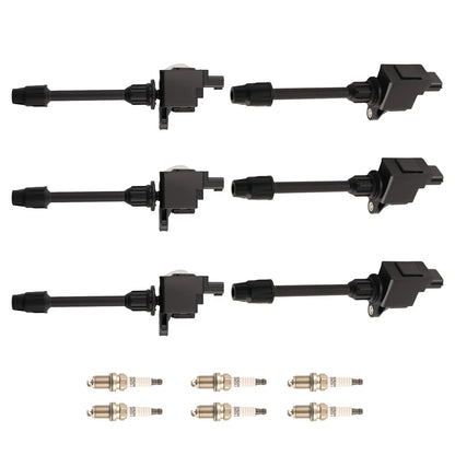 Ignition Coils & Spark Plugs Set for Nissan Maxima 2000–2001 (3.0L V6)