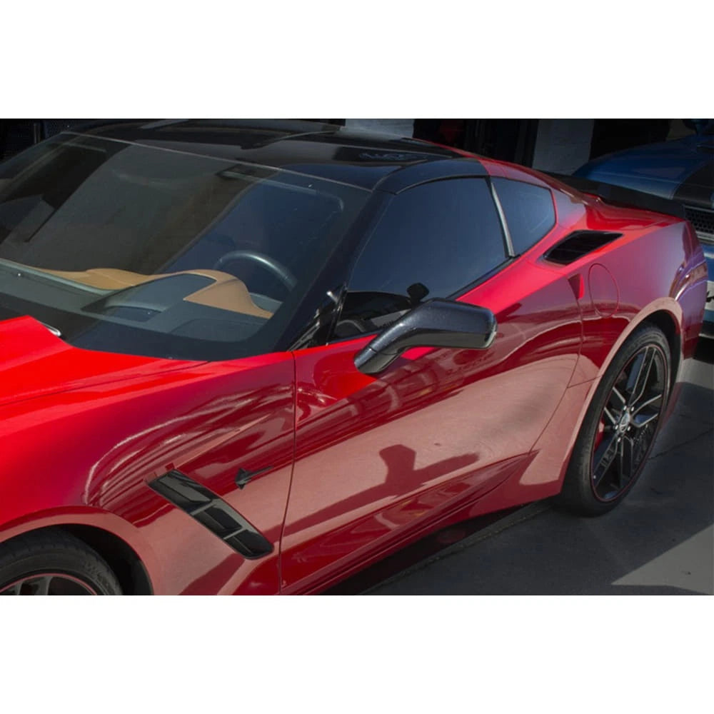 2pc Rear Quarter Vent Graphic Set Black Vinyl for 2014–2019 Chevy Corvette C7