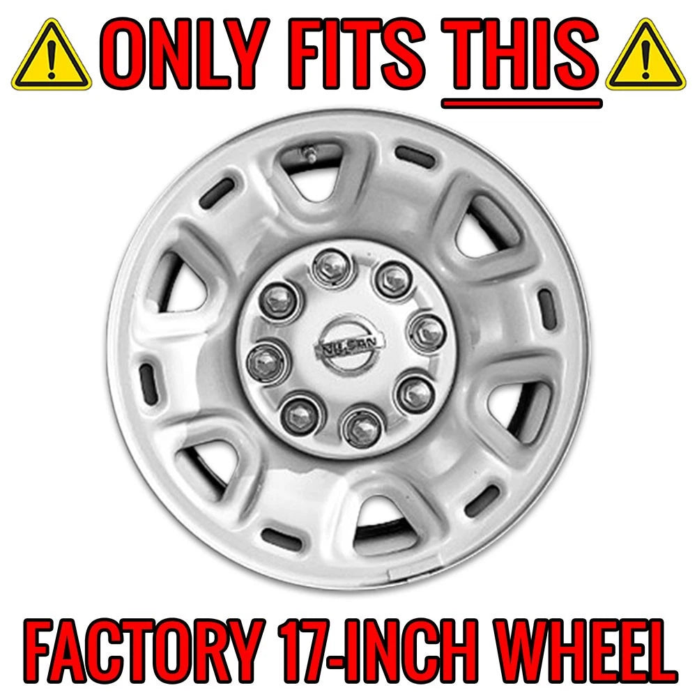Chrome Wheel Skins Hub Caps Rim Covers 17 Inch for Nissan NV Cargo Van (2004–2019)