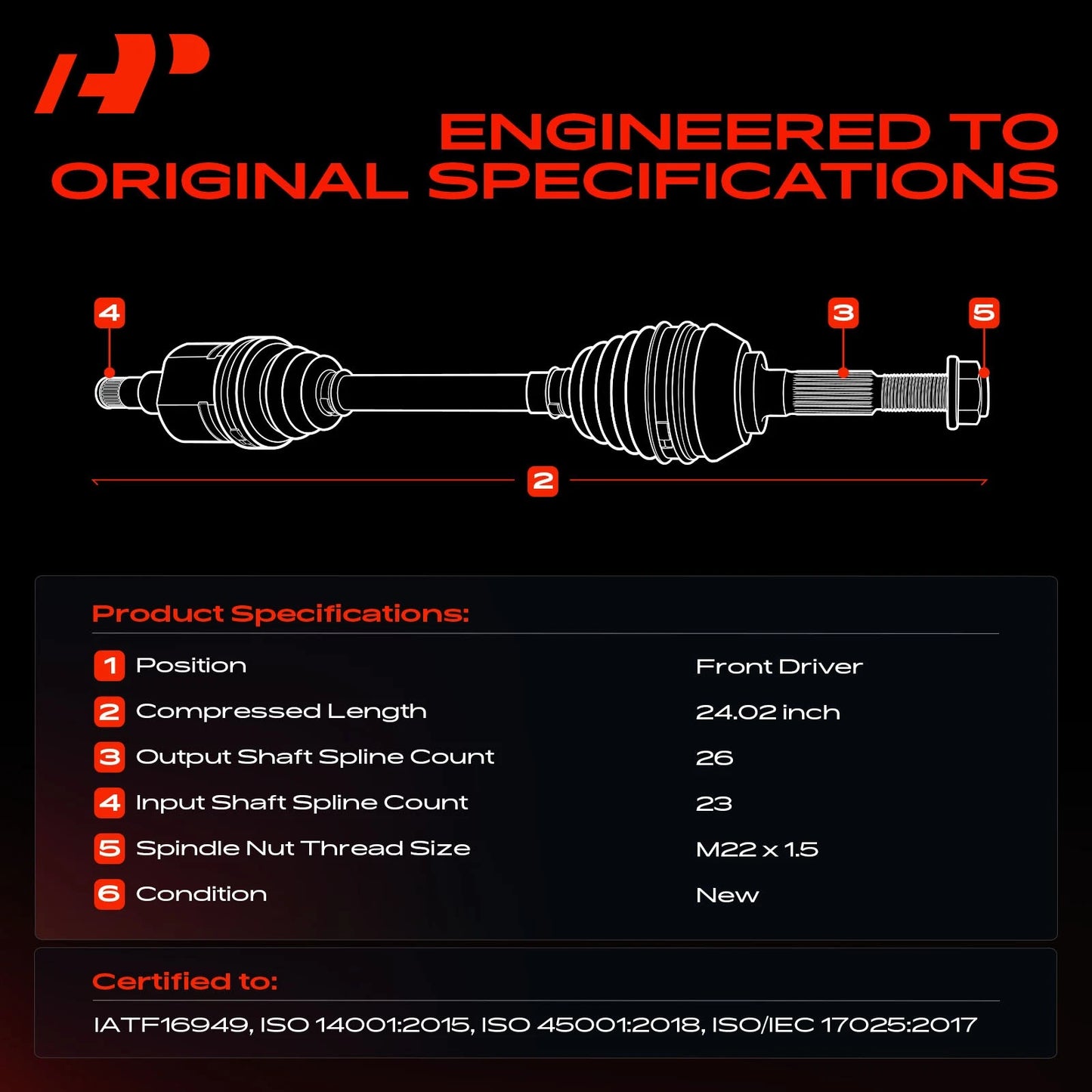 CV Axle Assembly for Toyota Celica (1990–2005)