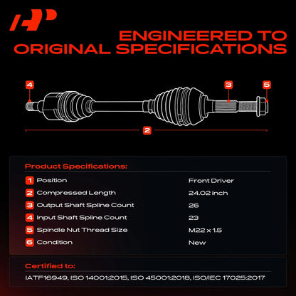 CV Axle Assembly for Toyota Celica (1990–2005)