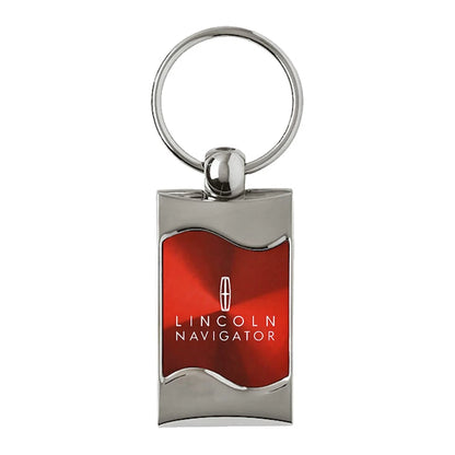 Red Rectangular Wave Keychain - Officially Licensed for Lincoln Navigator