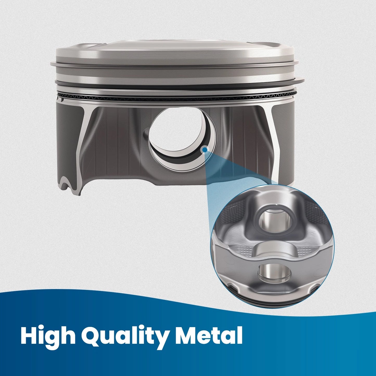 8PCS Engine Pistons Kit for Mercedes GL450 GL550 GLS550 (2013–2019)