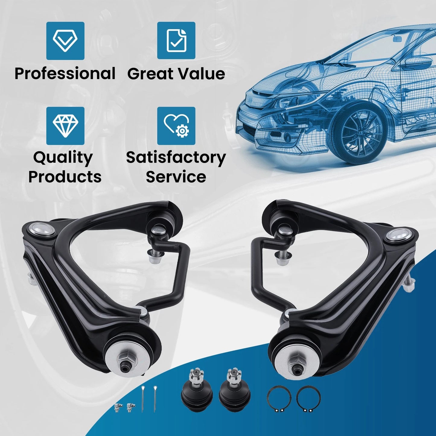 Front Upper Control Arm Set for Ford Explorer Lincoln Aviator (2002–2005)