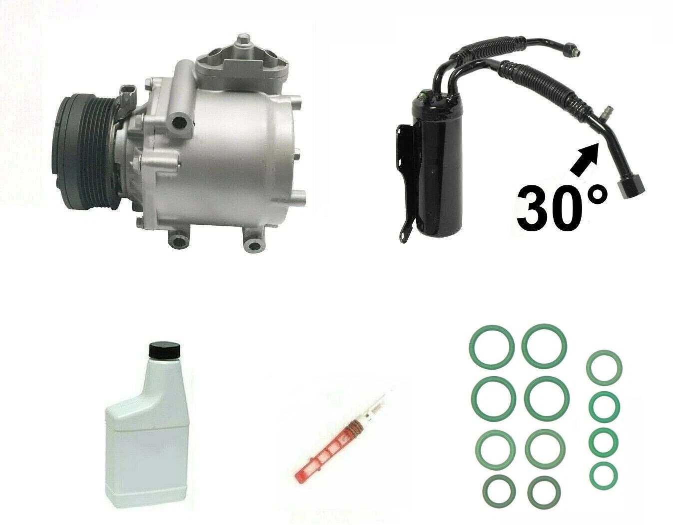 A C Compressor Kit Replacement for Ford E-150 4.6L 5.4L (2003–2005)