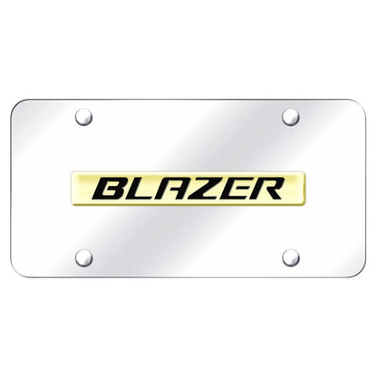 Gold Name on Chrome License Plate - Officially Licensed for Chevrolet Blazer