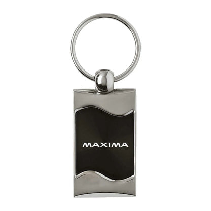 Black Rectangular Wave Keychain - Officially Licensed for Nissan Maxima
