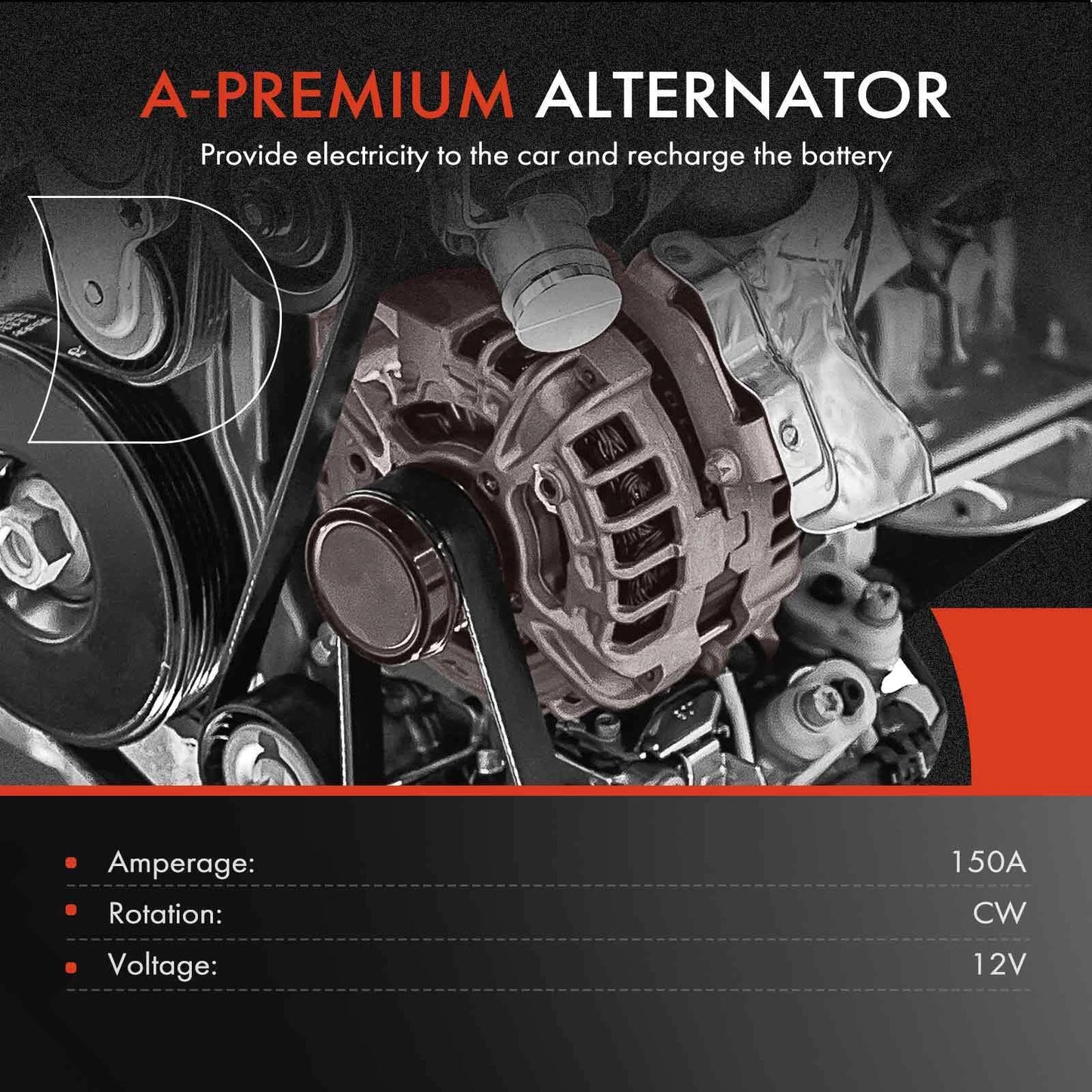Alternator for Chevrolet Kodiak C6500 C7500 GMC (1997–2002)
