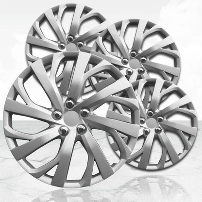 4pc Silver Wheel Covers Hubcaps for Toyota Corolla (2003–2020)