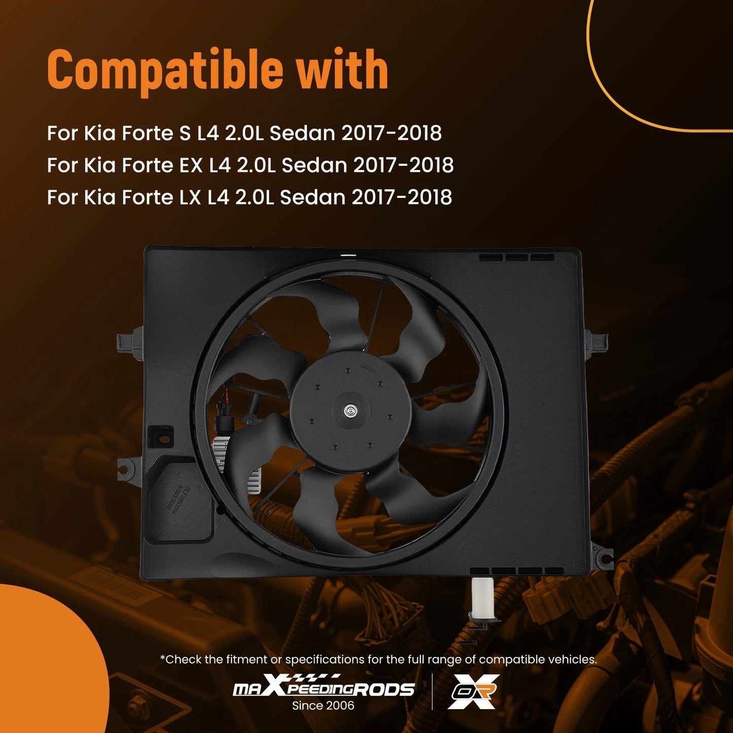 Electric Radiator Cooling Fan for Kia Forte (2017–2018)