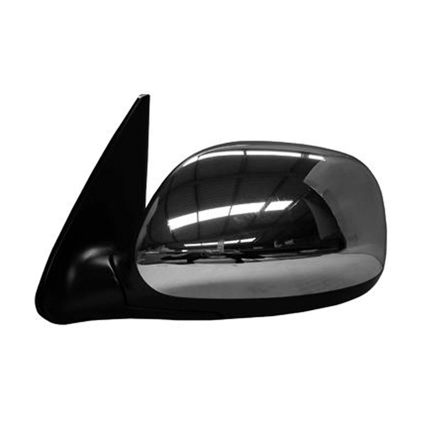 Replacement Chrome Driver Side Power Door Mirror w/o Heated Glass