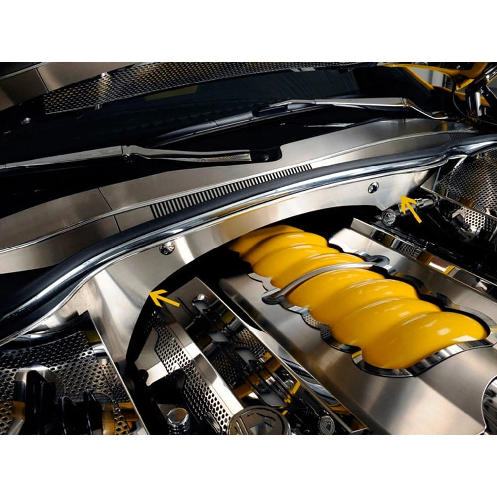 Brushed Stainless Steel Firewall for 2010-2015 Chevy Camaro V6/V8