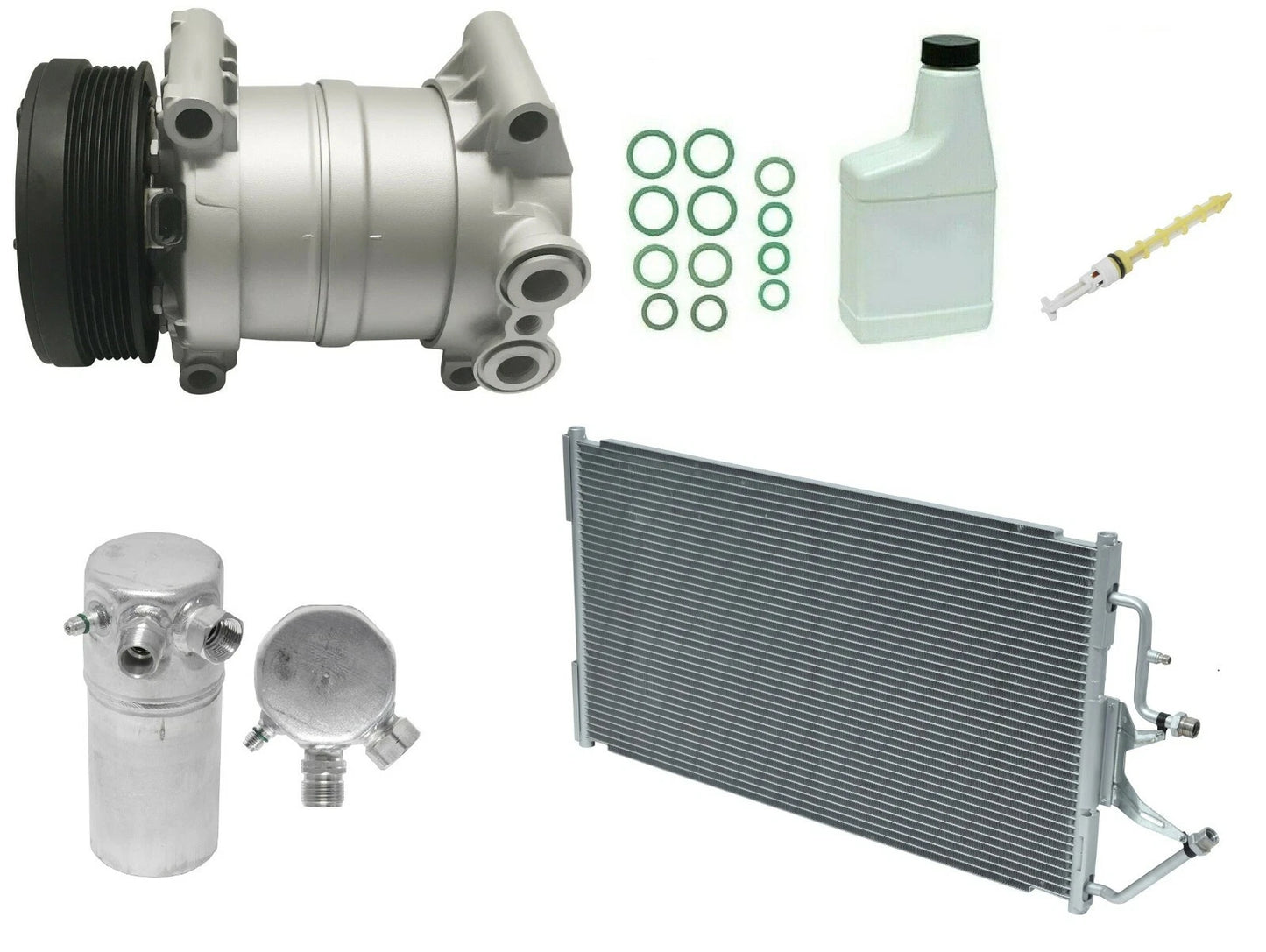 AC Compressor Kit Replacement with Condenser for Nissan Navara (2005–2015)