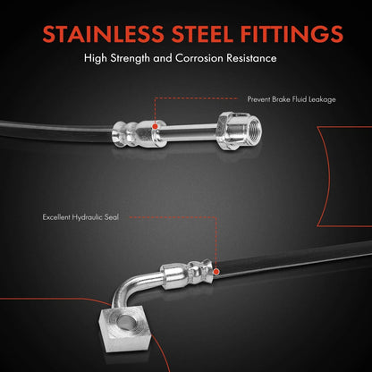 2X Front Brake Hydraulic Hose for Buick Envision (2017–2019)